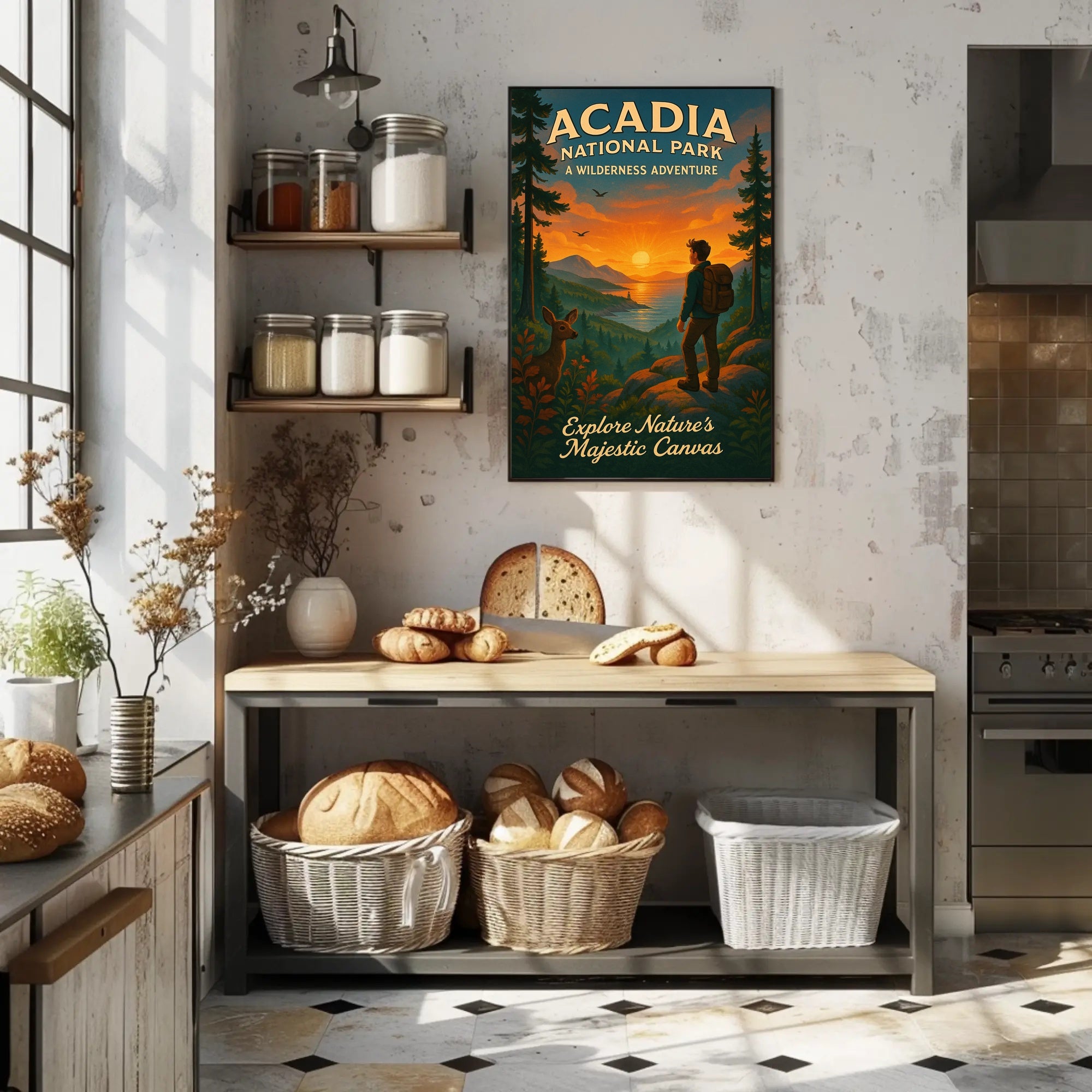 Acadia National Park Sunset Adventure National Park Poster