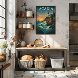 Acadia Where Earth Meets the Sea Poster