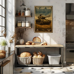 T92 Light Tank Military Recruitment Poster