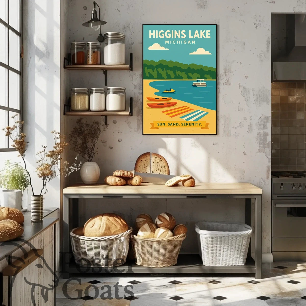 Higgins Lake Michigan Travel Poster