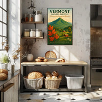 Vermont Nature Landscape Mountains Forests Poster