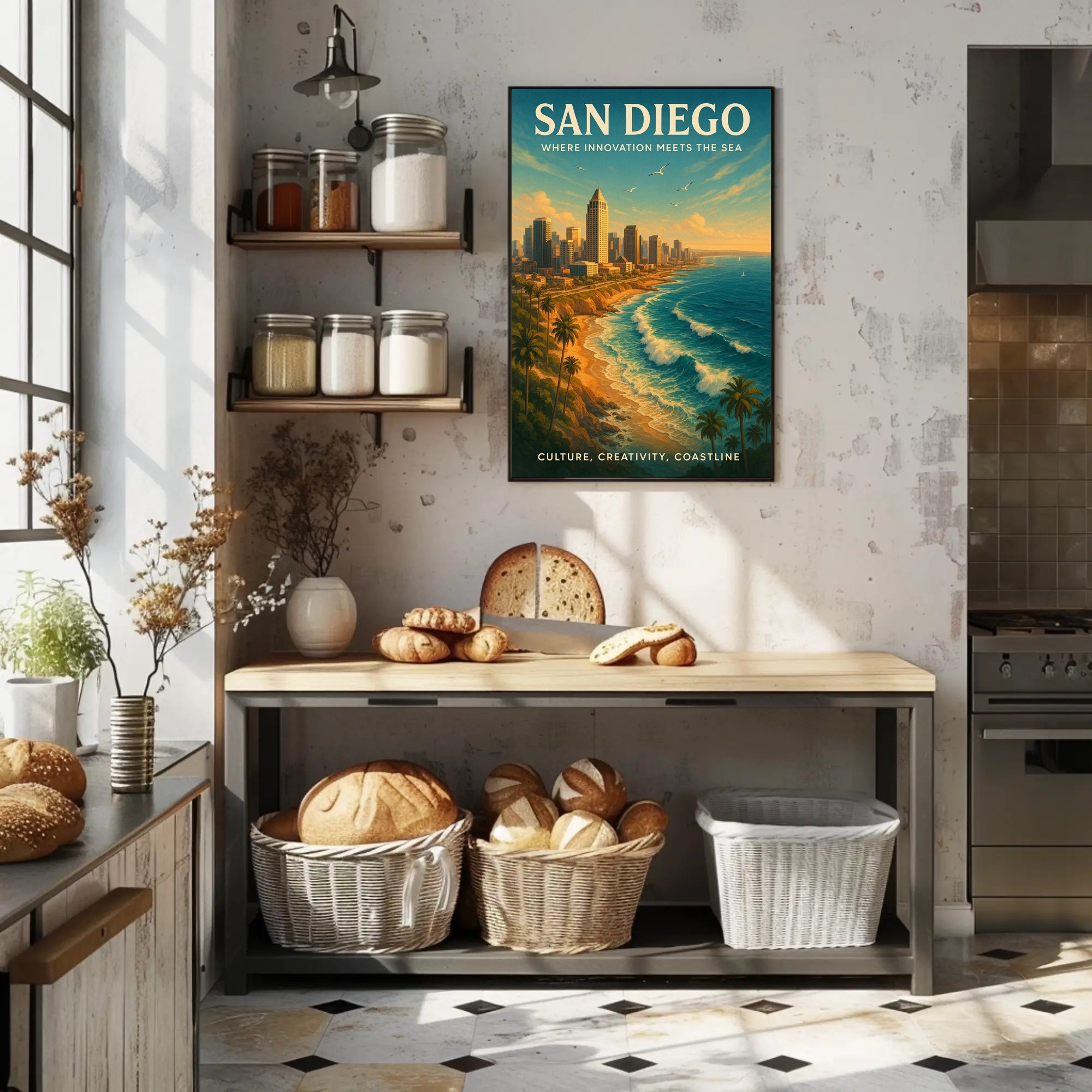 San Diego Coastal Skyline Urban or Cityscape Poster