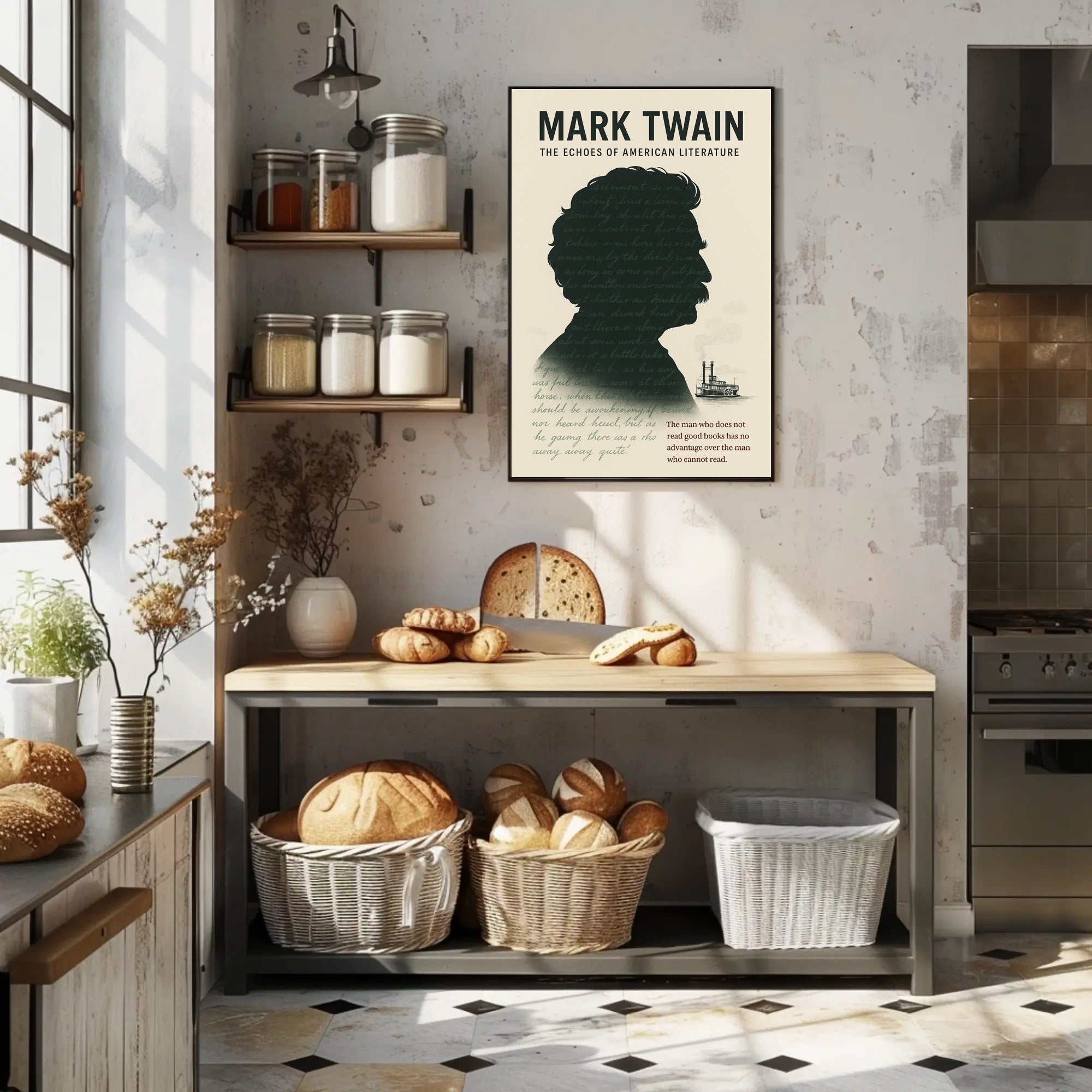 Mark Twain Vintage Inspiration Motivational or Quote Poster PosterGoat