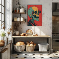 Cybernetic Skull Art Poster PosterGoat