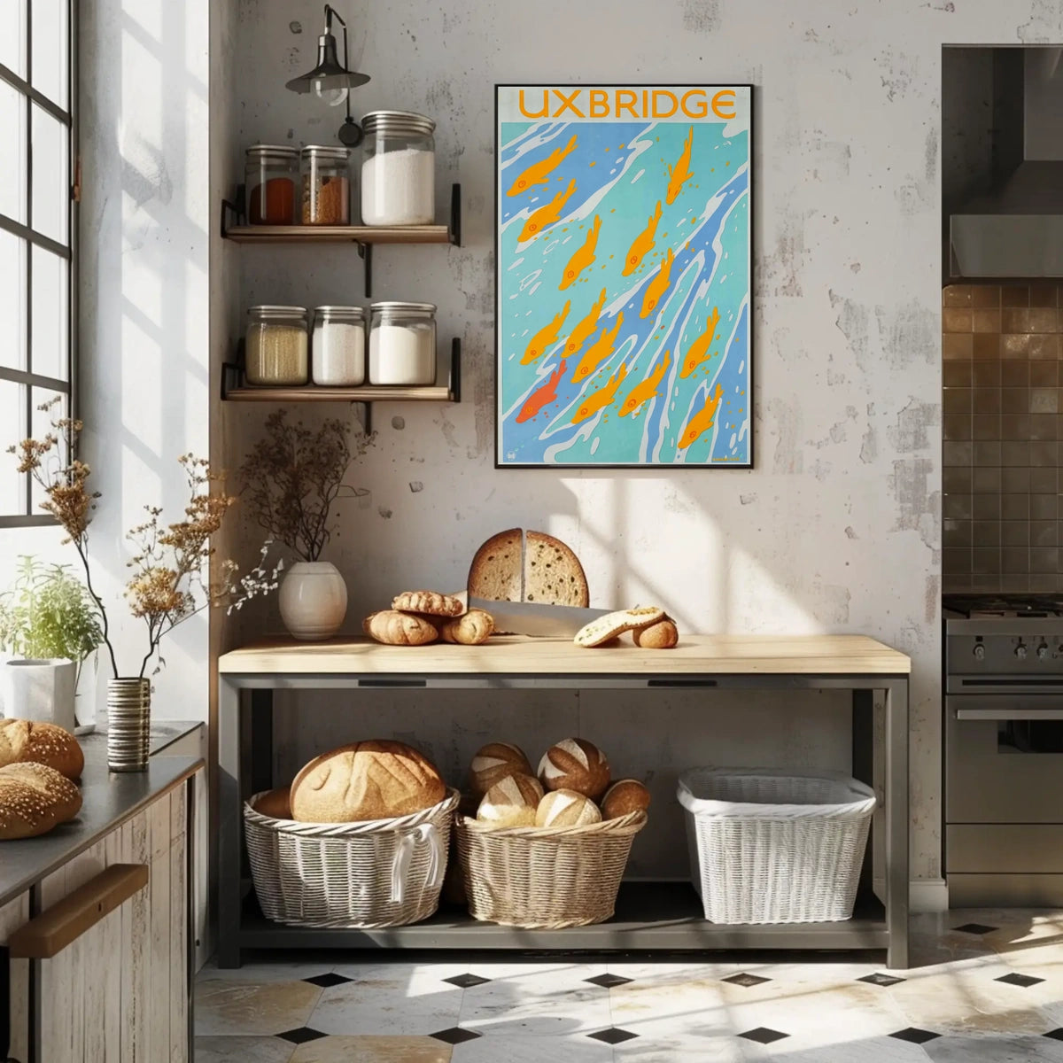Uxbridge Fish Art Poster