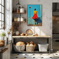 Red Lamp Poster Retro Wall Art Print Home Decor