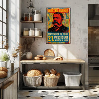 Chester A. Arthur 21st President of the United States Street Art Mashup Poster