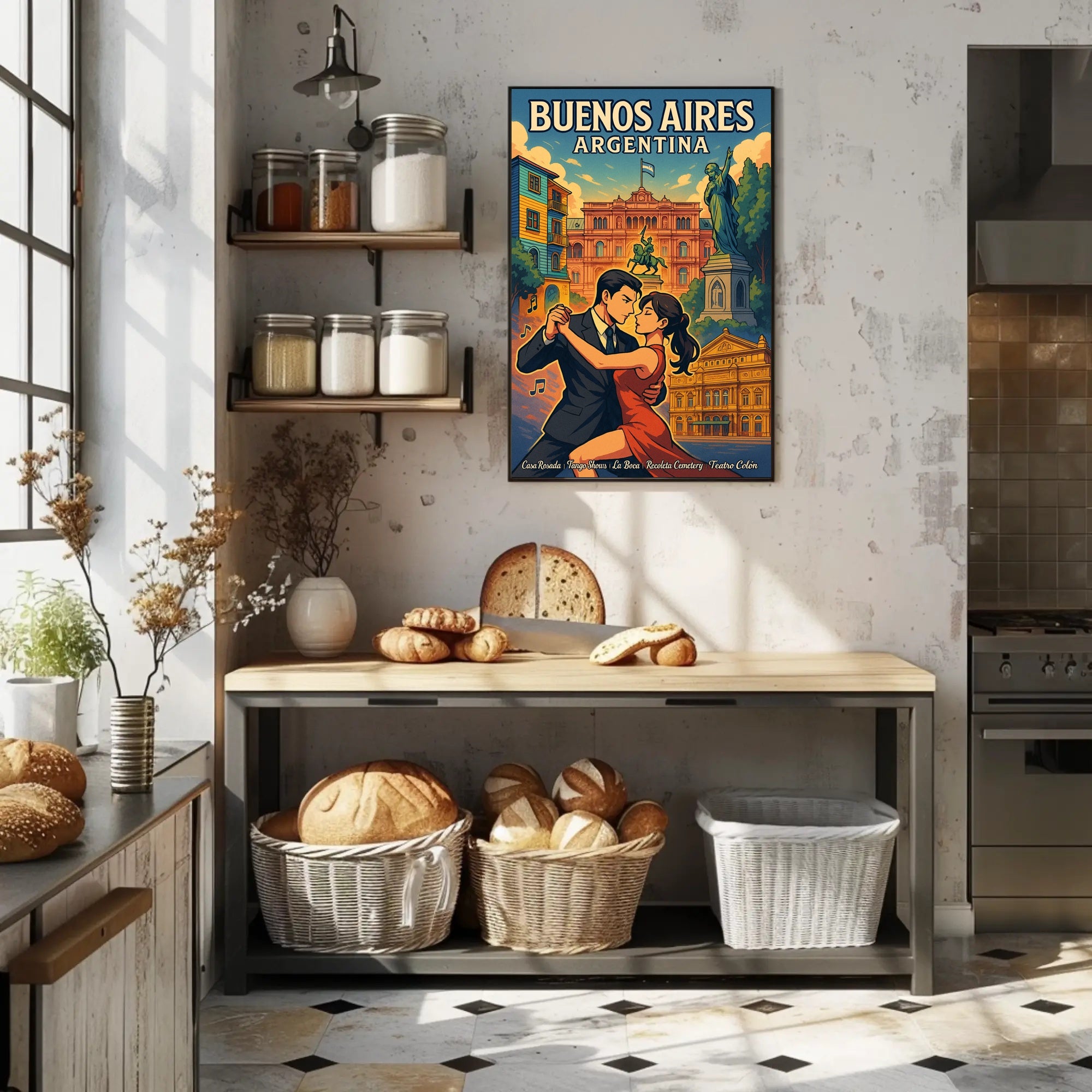 Buenos Aires Cultural Tapestry Poster PosterGoat