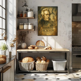 Andrew Jackson 7th President of the United States Double Exposure Poster