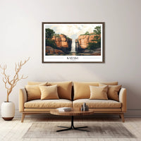 Majestic Waterfall Landscape Australia National Park Poster