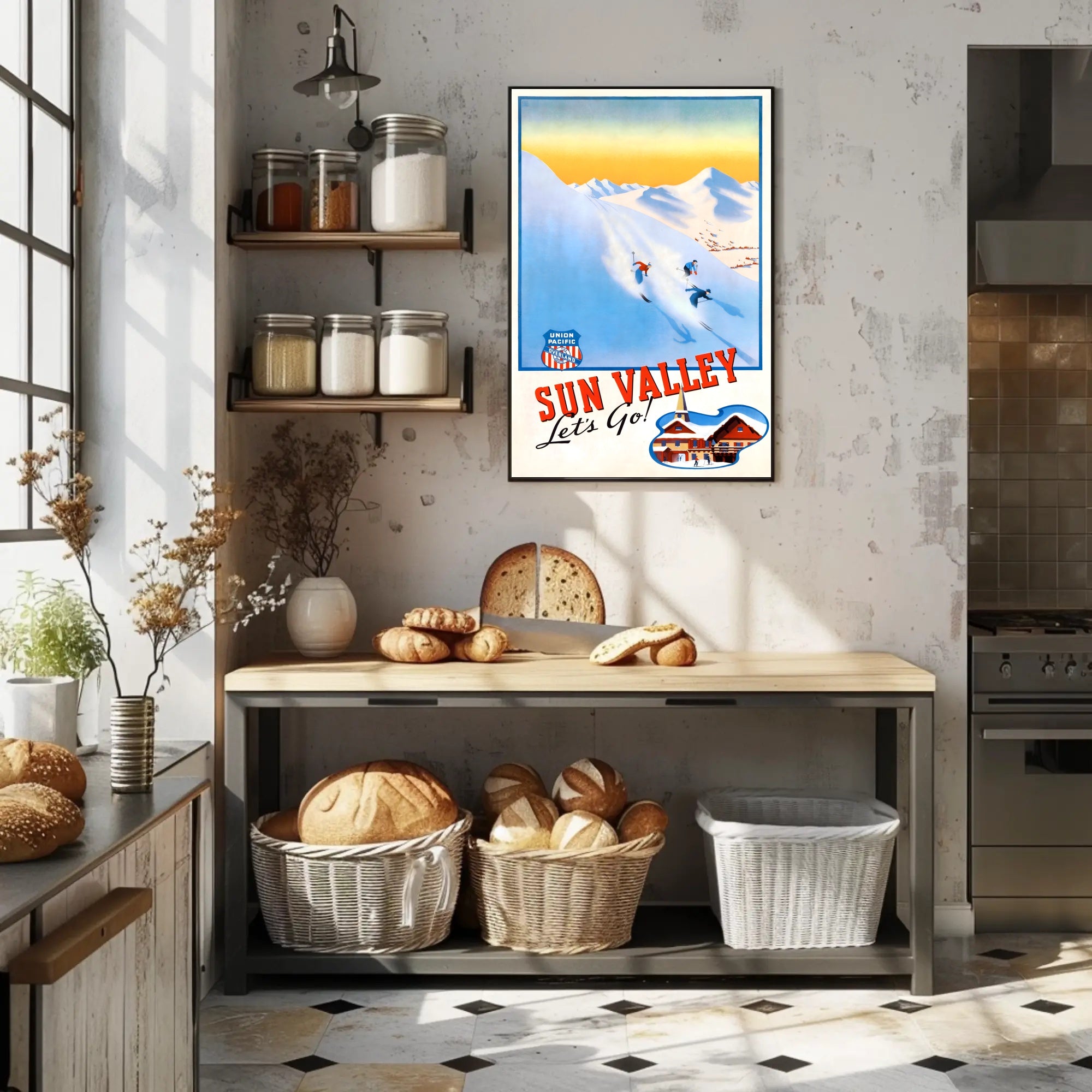 Sun Valley Ski Adventure Poster PosterGoat