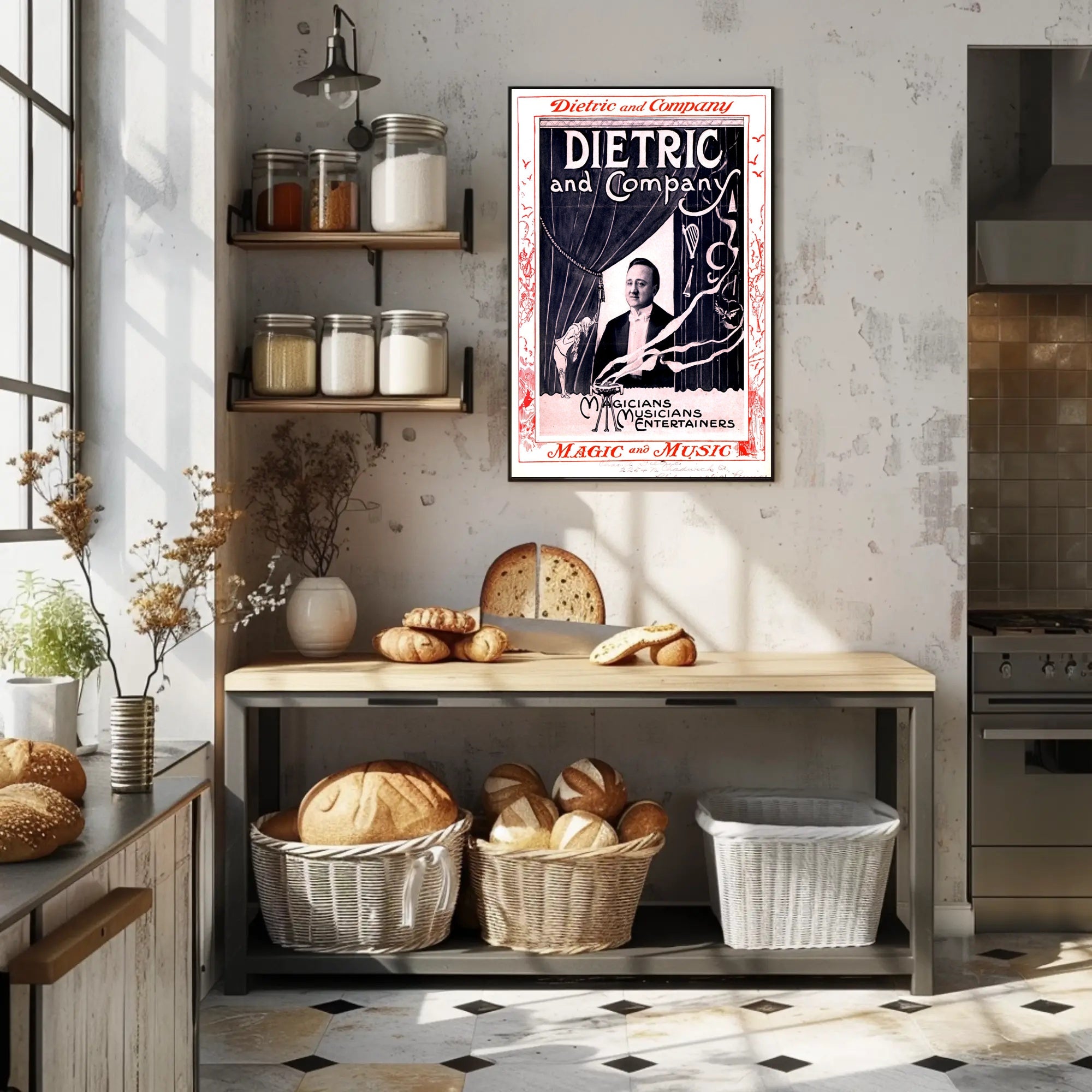 Dietric and Company Vaudeville Vintage Advertisement Poster