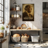 Trump Vision Promise Vintage Sepia Patriotic Poster