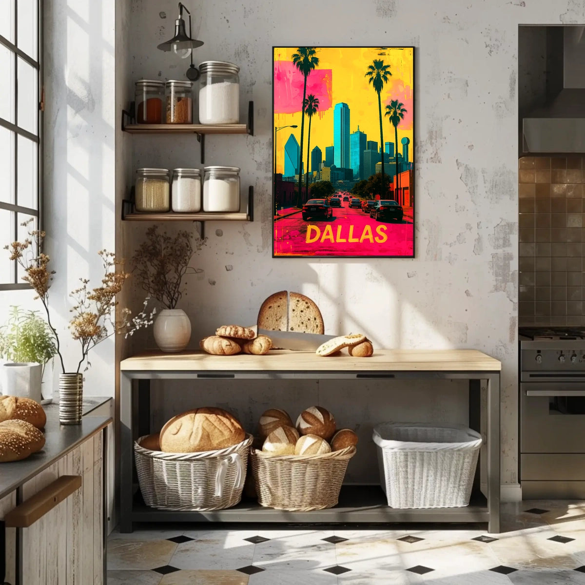 Vibrant Dallas Skyline Poster