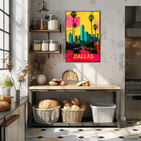 Vibrant Dallas Skyline Poster