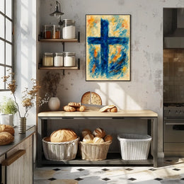 Abstract Cross In Watercolor Abstract Poster