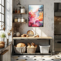 Abstract Colorful Waves Abstract Poster