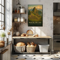Machu Picchu Vintage Art Travel Poster