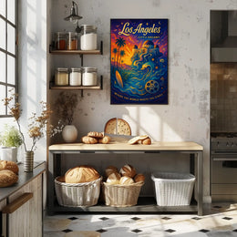 Los Angeles Dreams Vintage Art Poster Print