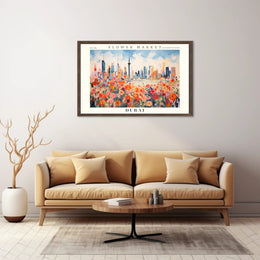 Dubai’s Vibrant Flower Market Urban or Cityscape Poster