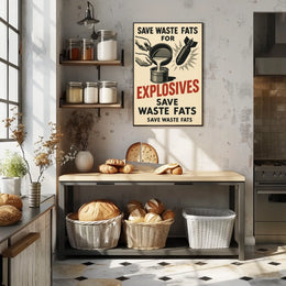 Save Waste Fats for Explosives Poster