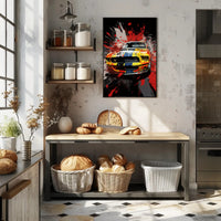 Colorful Automotive Explosion Poster PosterGoat