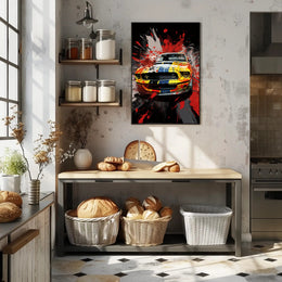 Colorful Automotive Explosion Poster PosterGoat