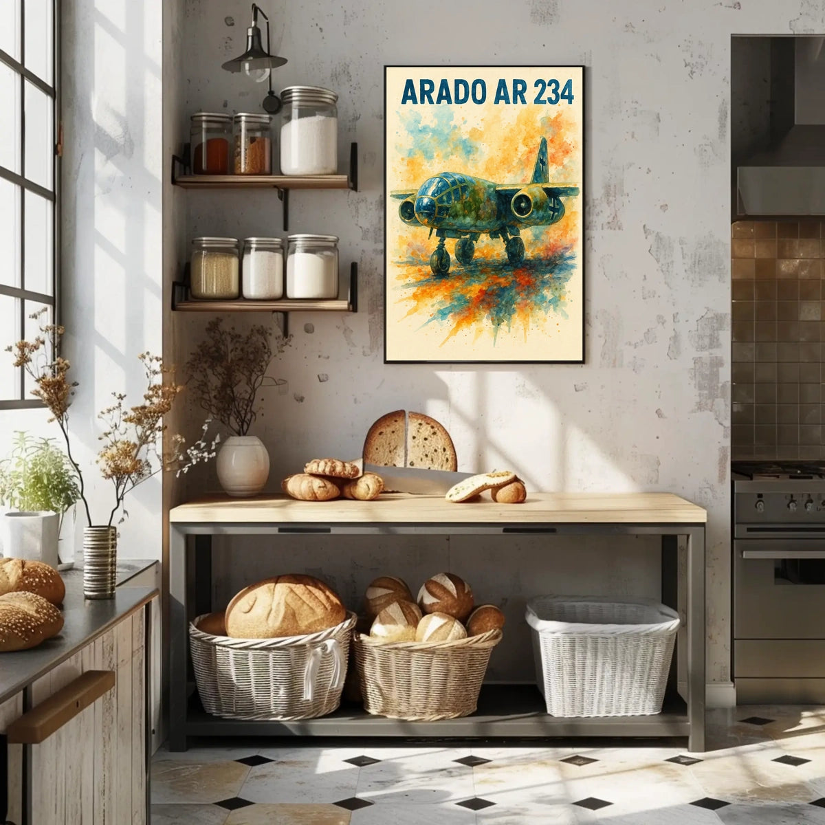 Arado AR 234 Vintage WWII Aviation Art Poster