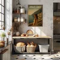 Amalfi Coast Dream Poster Wall Art for Coastal Decor