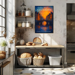Golden Hour in Amsterdam Poster
