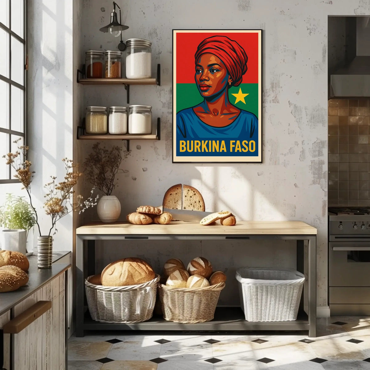 Burkina Faso Cultural Portrait Poster