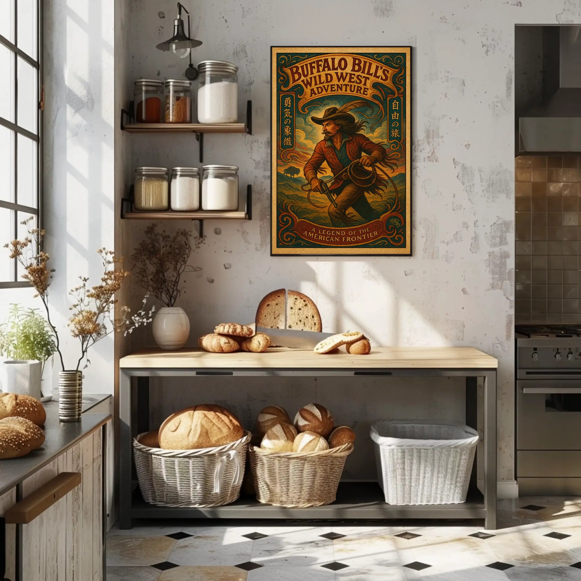 Buffalo Bill Wild West Adventure Vintage Cultural Poster