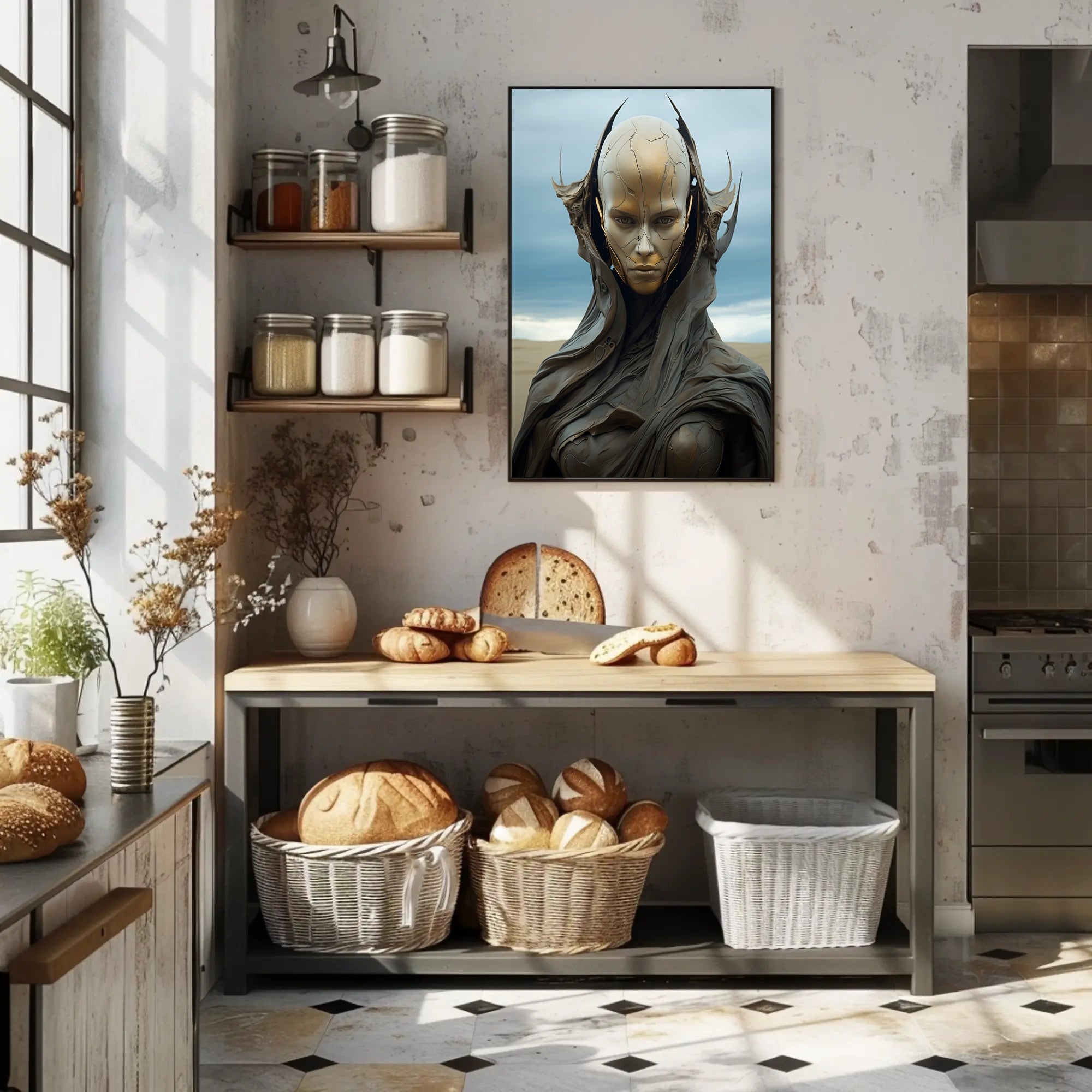 Futuristic Sentinel Poster