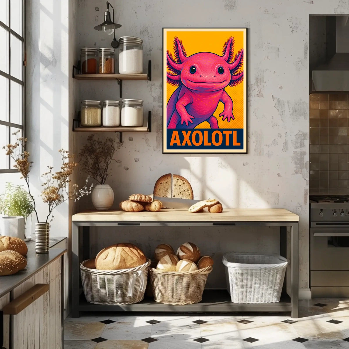 Axolotl Pop Art Poster