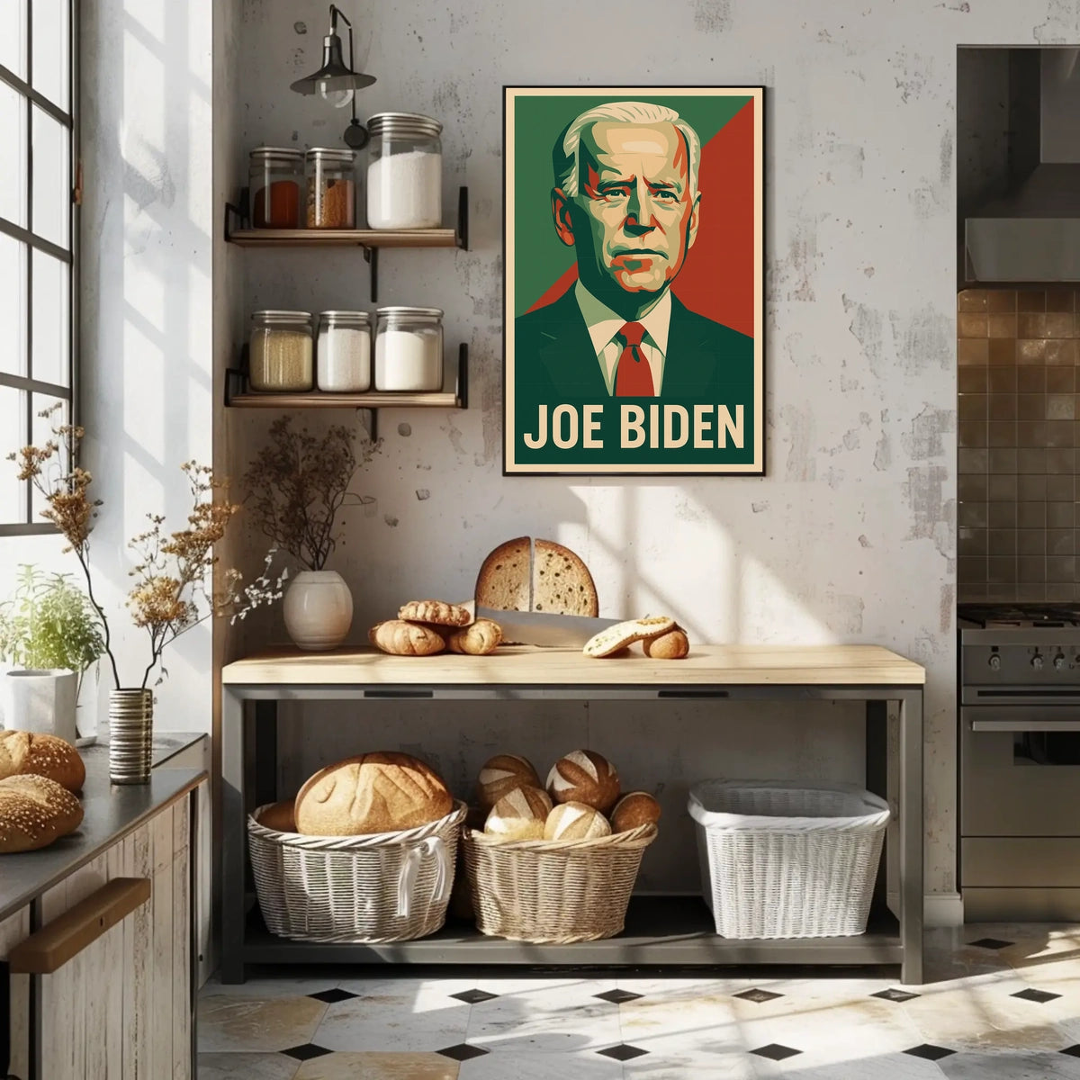 Joe Biden Patriotic Political Leadership Retro Style Poster