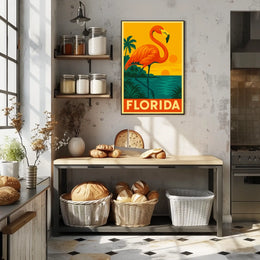 Florida Flamingo Poster