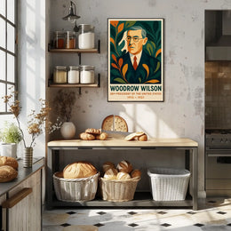 Woodrow Wilson Vintage Patriotic Graphic Art Poster