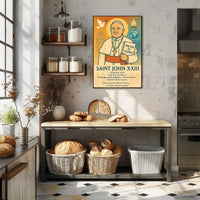 Saint John XXIII Vintage Religious Art Poster