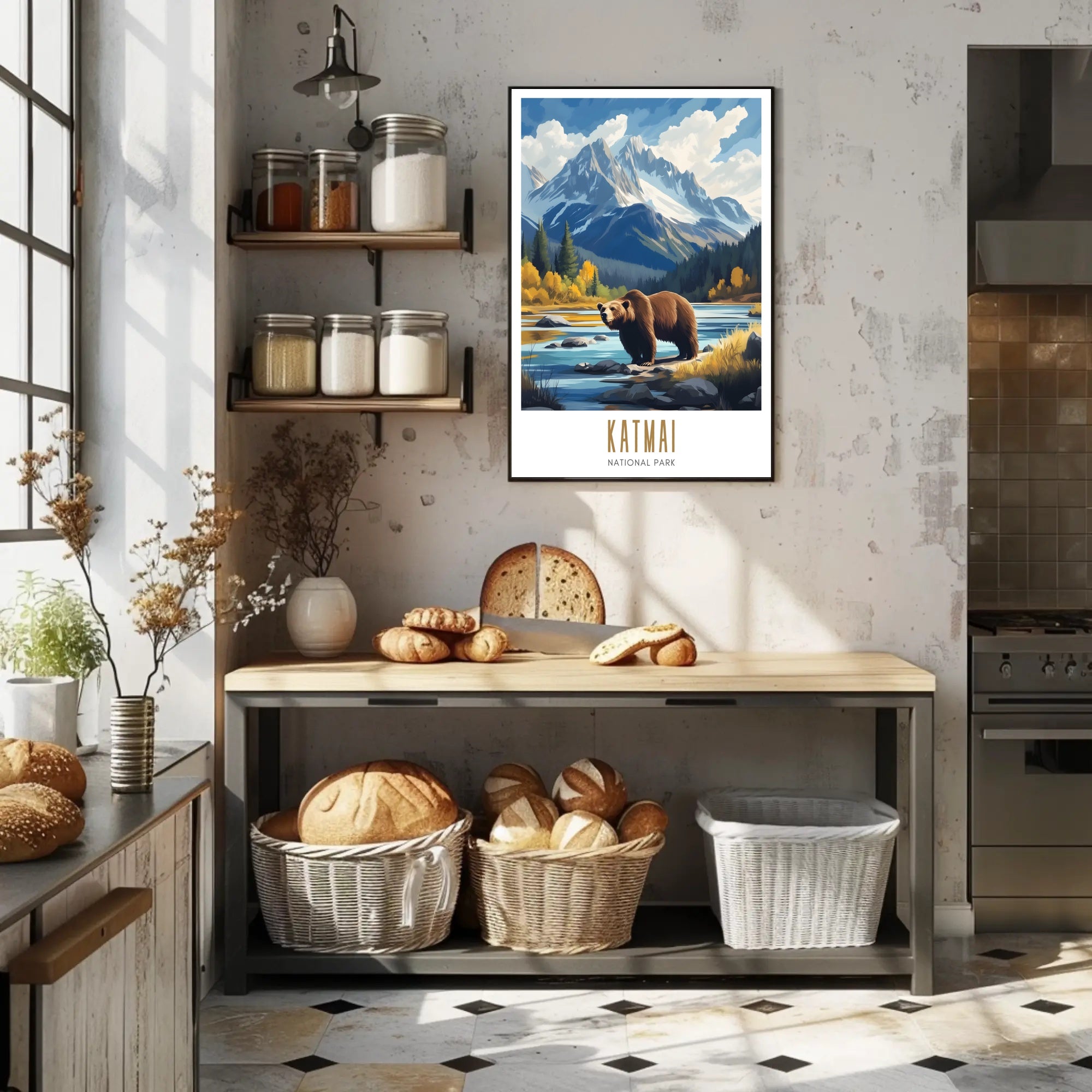 Katmai National Park Scenic Poster Wall Art Print