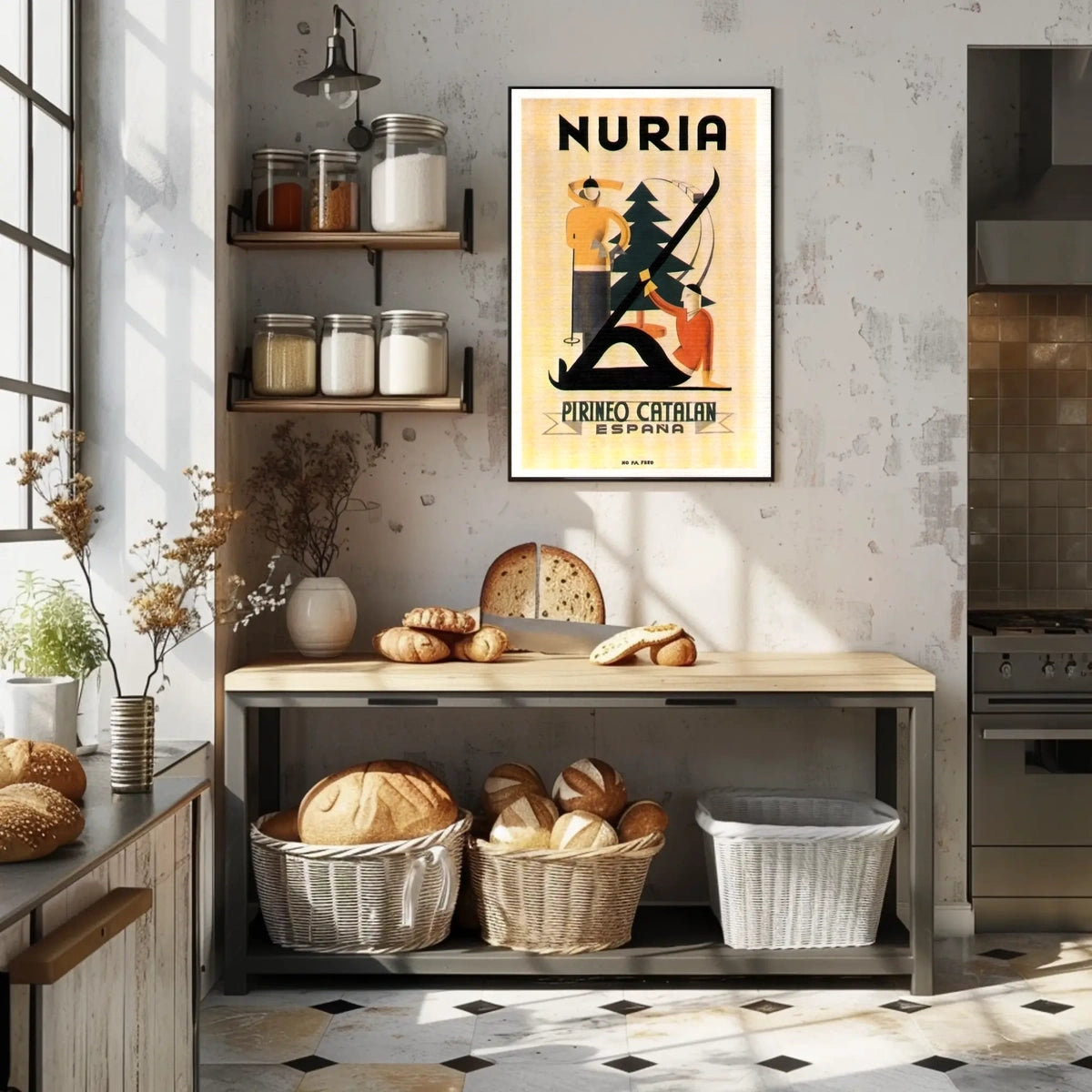 Núria Pyrenees Catalan Travel Poster