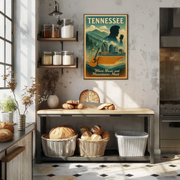 Tennessee Where Music and Mountains Meet Poster