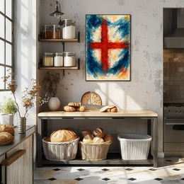 Abstract Cross In Watercolor Abstract Poster