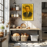 Jimmy Carter 39th President of the United States Vintage Watercolor Poster
