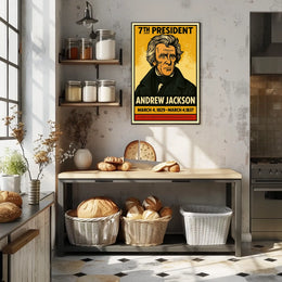 Andrew Jackson 7th President of the United States Inked Comic Style Poster