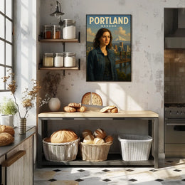 Portland, Oregon A Scenic Portrait Poster