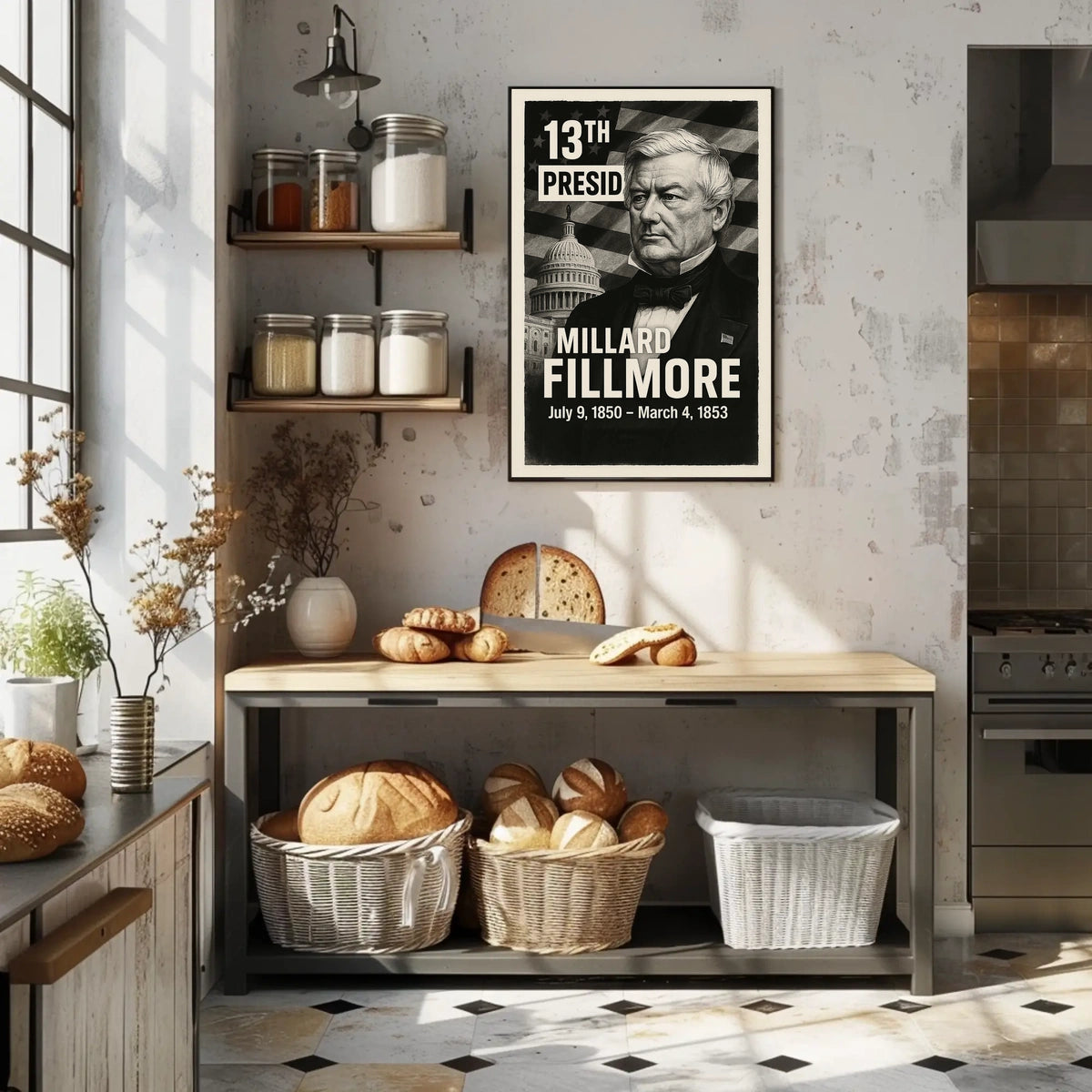 Millard Fillmore 13th President of the United States Digital Montaje Poster