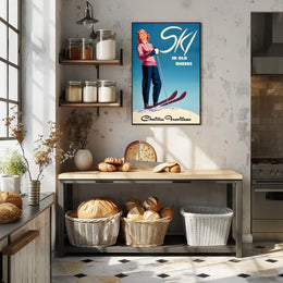 Ski in Old Quebec Poster