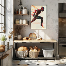 Dynamic Sports Balls Abstract Poster: Futuristic Motion PosterGoat