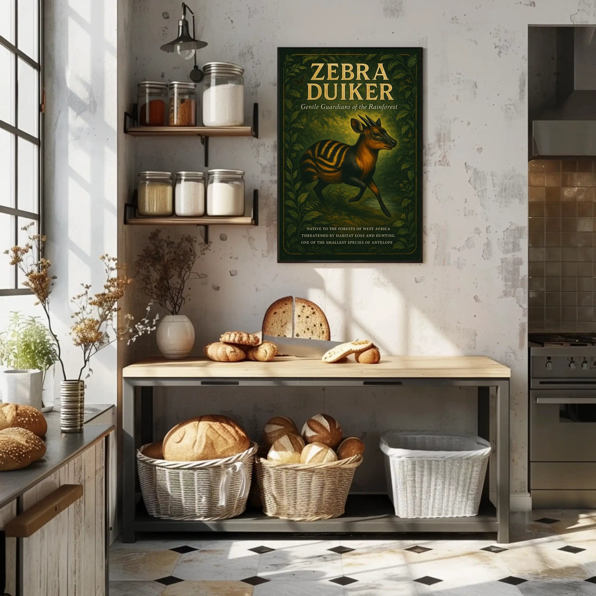 Zebra Duiker Gentle Guardians of the Rainforest Poster