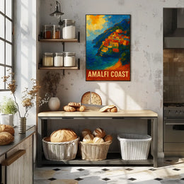 Amalfi Coast Poster Wall Art For Coastal Decor Gift